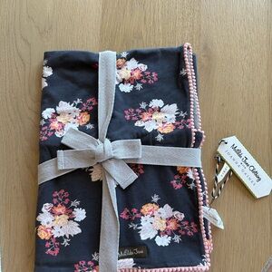 Matilda Jane Floral Blanket - Black and Pink